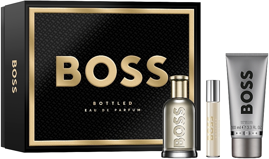 BOSS Bottled - Набор (edp/100ml + edp/10ml + sh/gel/100ml) — фото N2