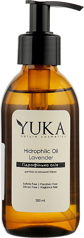 Гидрофильное масло для тела и интимной гигиены "Лаванда" - Yuka Hidrophilic Oil — фото N1
