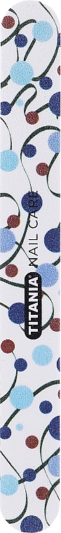 Пилочка для ногтей "Retro" 1227, двусторонняя, с синим принтом - Titania Nail File — фото N1