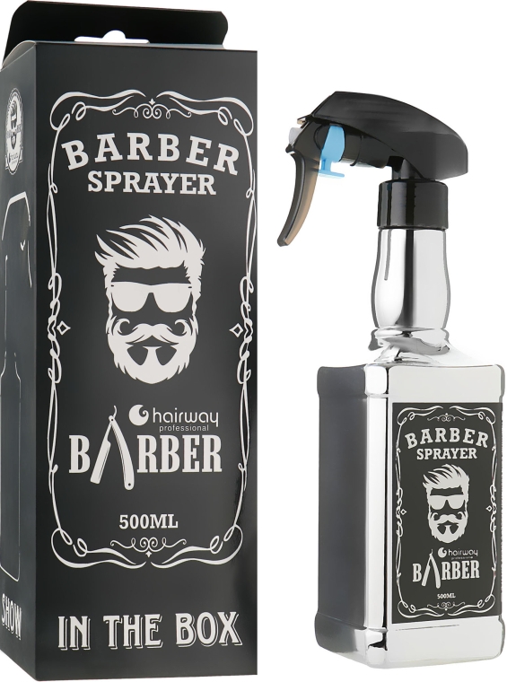 Розпилювач для води, срібний - Hairway Barber Sprayer — фото N1