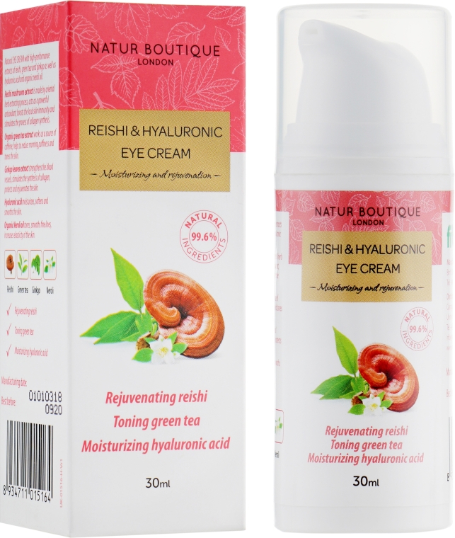 Крем для контура глаз - Natur Boutique Reishi&Hyaluronic Eye Cream