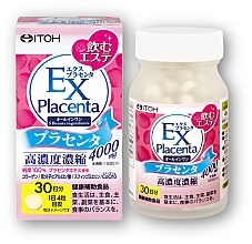 Бьюти-добавка Плацента EX c Q10, Коллаген, Керамиды та Гиалуроновая кислота на 30 дней - Itoh Ex Placenta — фото N1