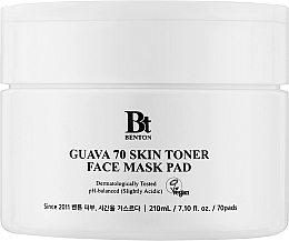Успокаивающие тонер-пэды для лица - Benton Guava 70 Skin Toner Face Mask Pad — фото N1