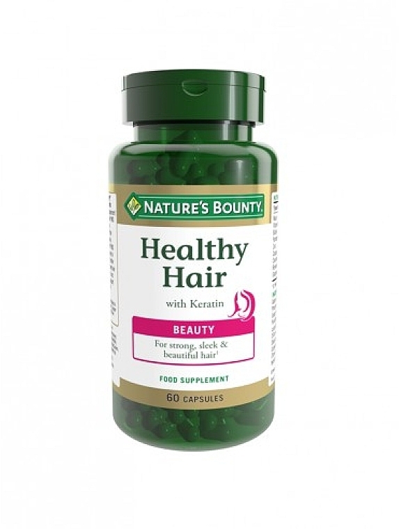 Пищевая добавка для здоровья волос - Nature's Bounty Healthy Hair With Keratin Capsules — фото N1