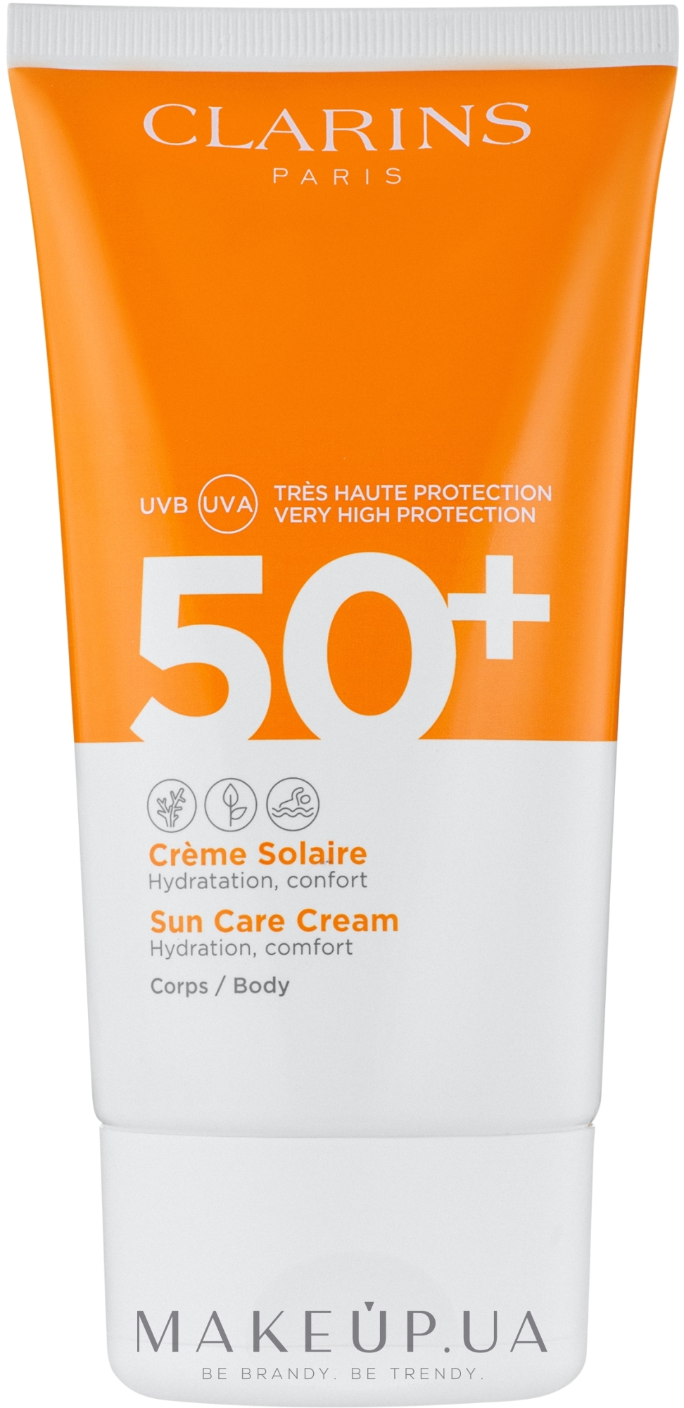 Солнцезащитный крем для тела - Clarins Solaire Corps Hydratante Cream SPF 50+ — фото 150ml