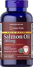 Пищевая добавка "Рыбий жир лосося" - Puritan's Pride Omega-3 Salmon Oil 1000mg/210mg Softgels — фото N1