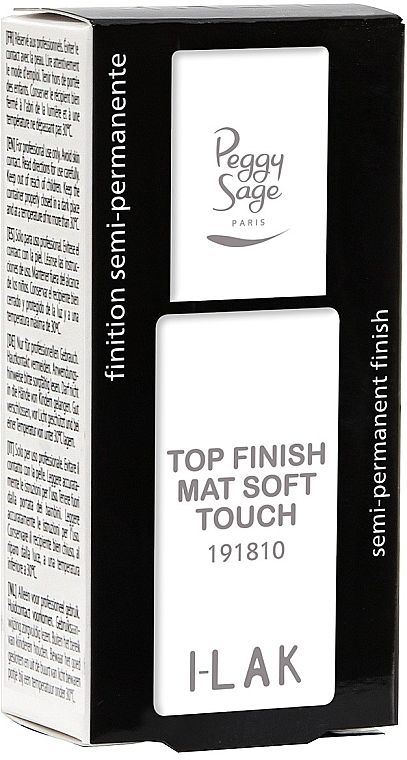 Матове топове покриття для нігтів - Peggy Sage Top Finish Mat Soft Touch I-Lak — фото N2