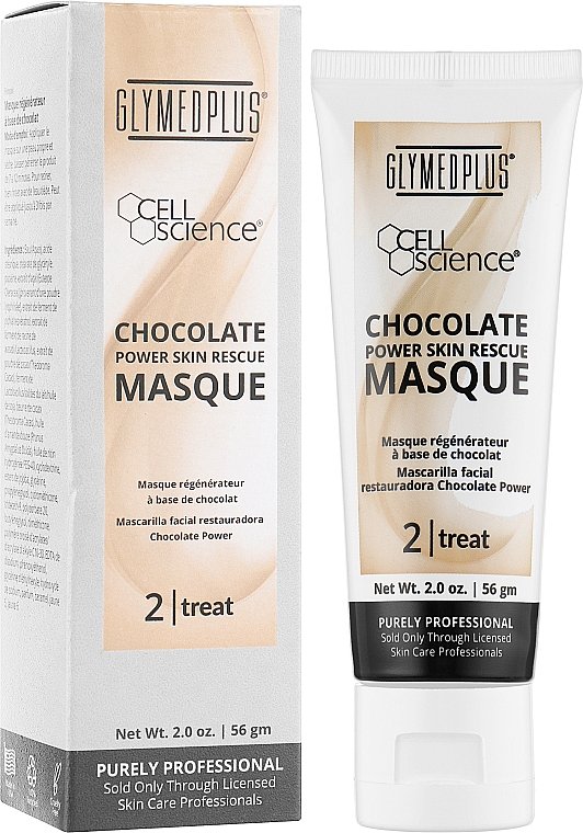 Шоколадна енергізіруюча маска для обличчя - GlyMed Plus Cell Science Chocolate Power Skin Rescue Masque — фото N2