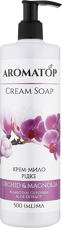 Крем-мыло для рук "Орхидея-Магнолия" - Aromatop Cream Soap — фото N1