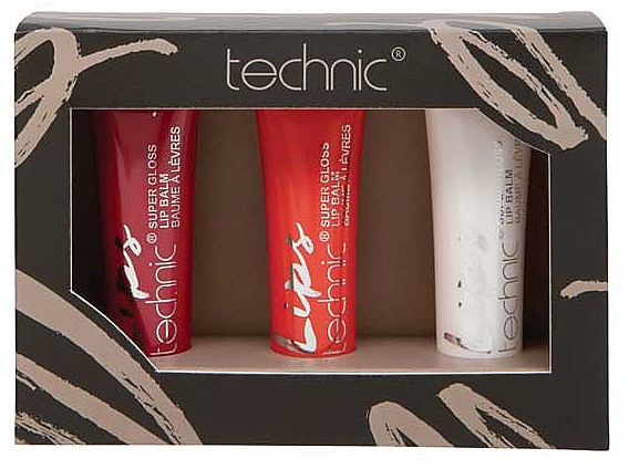 Набор - Technic Cosmetics Super Gloss Trio Lip Balm Set (lip/balm/3x10ml) — фото N1