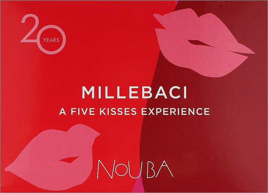 Набір №1 - NoUBA Millebaci Box Set 5 Kisses Experience (lipstick/5х3ml) — фото N1