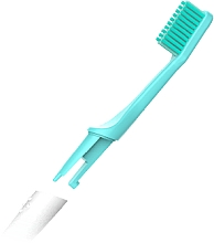 Зубна щітка зі змінним наконечником, м'яка, сіра - TIO Toothbrush Soft — фото N3