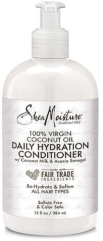 Зволожувальний кондиціонер для волосся з кокосовим маслом                    - Shea Moisture 100 % Virgin Coconut Oil Daily Hydration Conditioner — фото N1