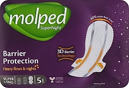 Гігієнічні прокладки Super Night Super Long, 5 шт. - Molped — фото N1
