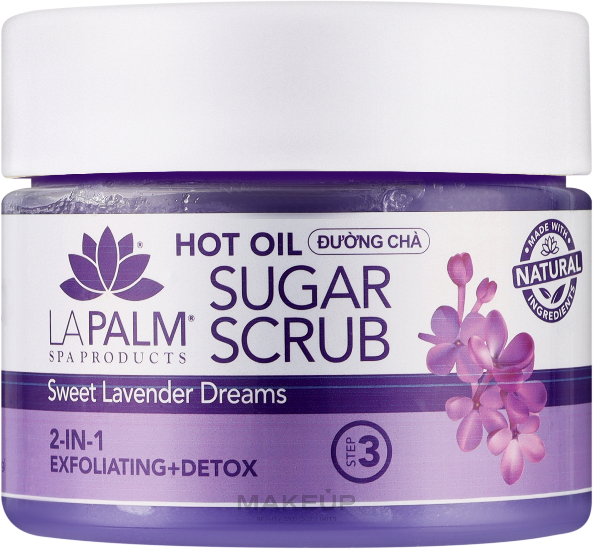 Сахарно-масляный скраб для ног "Сладкие лавандовые сны" - La Palm Hot Oil Sugar Scrub Sweet Lavender Dreams — фото 340g