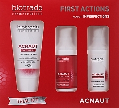 Духи, Парфюмерия, косметика Набор - Biotrade Acnaut 3 Steps Against Imperfections (wash/gel/50ml + f/lot/20ml + f/cr/20ml)