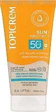 Увлажняющее солнцезащитное молочко для тела SPF50+ - Topicrem Sun Protect Moisturuzung Sun Milk — фото N1