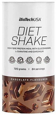 Протеїновий коктейль "Шоколад" - BioTechUSA Diet Shake Chocolate Hight Fiber Protein Meal — фото N1