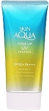 Солнцезащитный крем - Rohto Skin Aqua Tone Up UV Essense Mint Green SPF50+ PA++++ — фото N2
