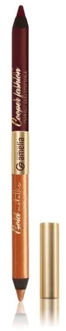Двусторонний карандаш для глаз - Amelia Cosmetics Perfect Eyepencil Duo — фото Gold Metallic