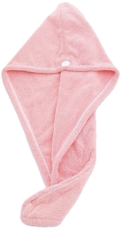 Полотенце-тюрбан для сушки волос, розовое - Cocogreat — фото N2