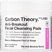 ПОДАРОК! Очищающие салфетки с маслом чайного дерева для лица - Carbon Theory Cleansing Pads Tea Tree Oil — фото N1