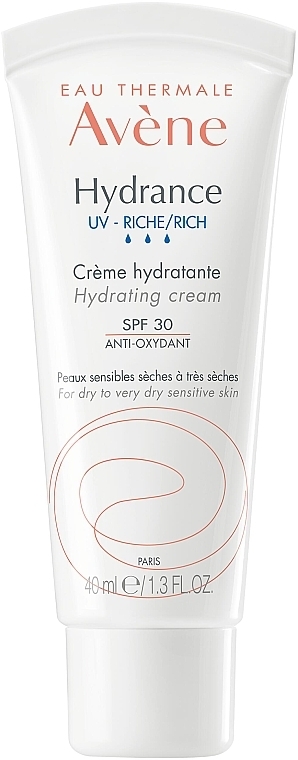 УЦЕНКА Увлажняющий крем для лица - Avene Eau Thermale Hydrance Rich Hydrating Cream SPF 30 * — фото N1