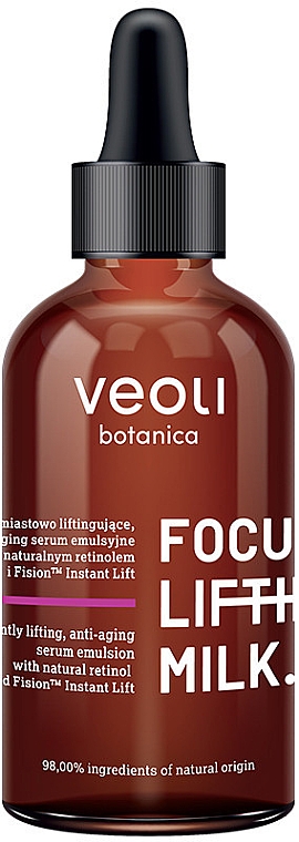 Антивозрастная сыворотка-эмульсия для лица - Veoli Botanica Focus Lifting Milk — фото N1