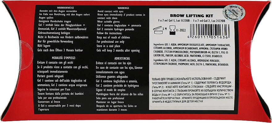 Набор составов для ламинирования бровей, 15-20 процедур - Wimpernwelle Brow Lifting Kit — фото N4