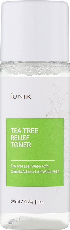 Заспокійливий тонер із чайним деревом - iUNIK Tea Tree Relief Toner (міні) — фото N1