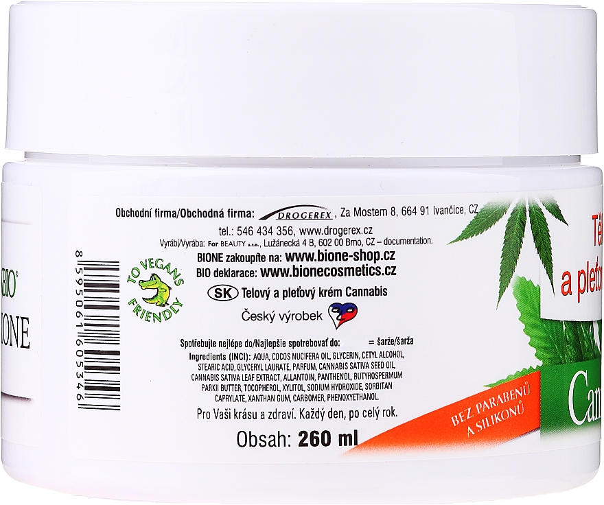 Универсальный крем для всей семьи - Bione Cosmetics Cannabis Universal Skin Cream — фото N2