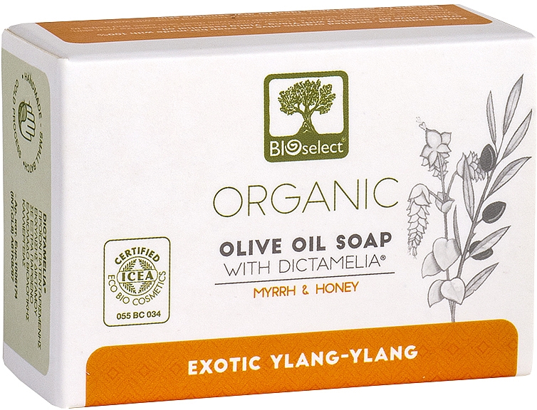 Натуральное оливковое мыло с миррой и медом - BIOselect Pure Olive Oil Soap Myrrh & Honey