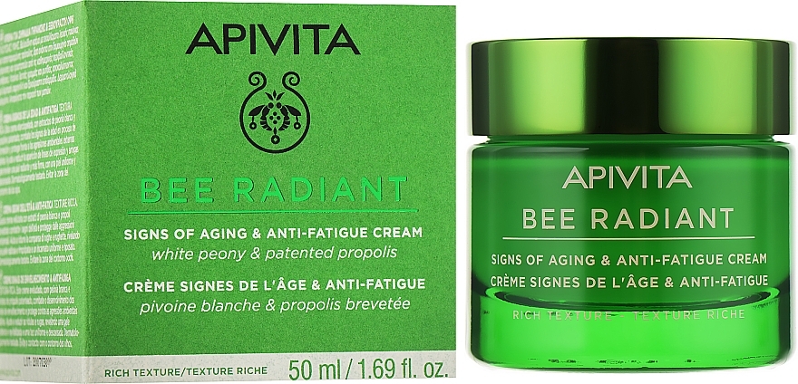 УЦІНКА Крем проти старіння й втрати пружності шкіри - Apivita Bee Radiant Signs Of Aging & Anti-Fatigue Cream Rich Texture * — фото N3