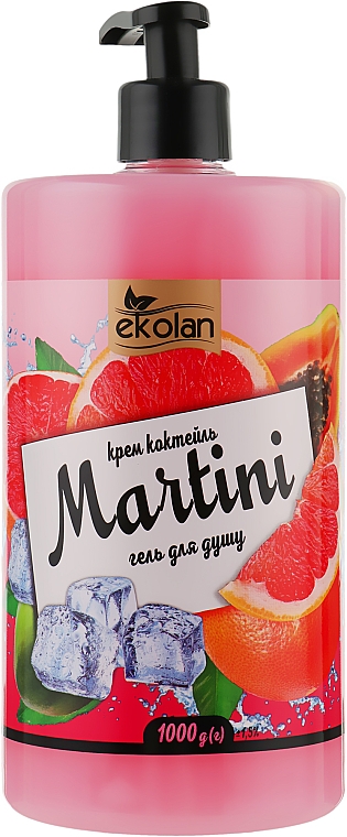 Гель для душа, крем-коктейль "Martini" с дозатором - EkoLan