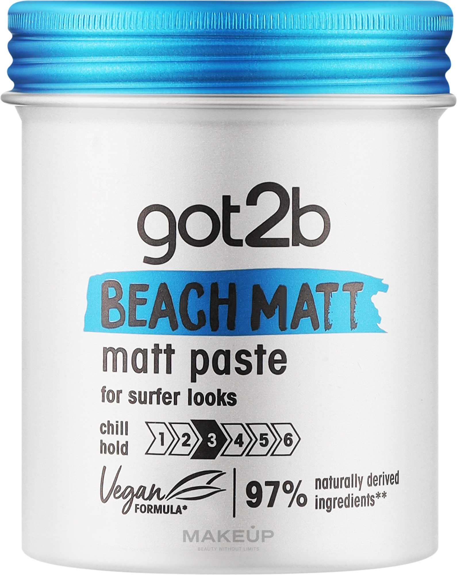 Матирующая паста для волос - Got2b Beach Matt Paste Chill Hold 3 97% Naturally Derived Ingredients — фото 100ml
