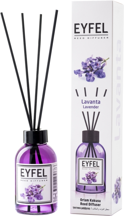 Аромадиффузор "Лаванда" - Eyfel Perfume Reed Diffuser Flower — фото N2