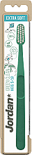 Духи, Парфюмерия, косметика Зубная щетка для детей от 5-10 лет, экстра мягкая, зеленая - Jordan Green Clean Kids