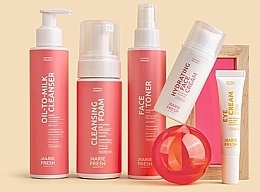 Набор "Комплексный уход за молодой сухой и нормальной кожей", 5 продуктов - Marie Fresh Cosmetics Foam Cleanser — фото N7