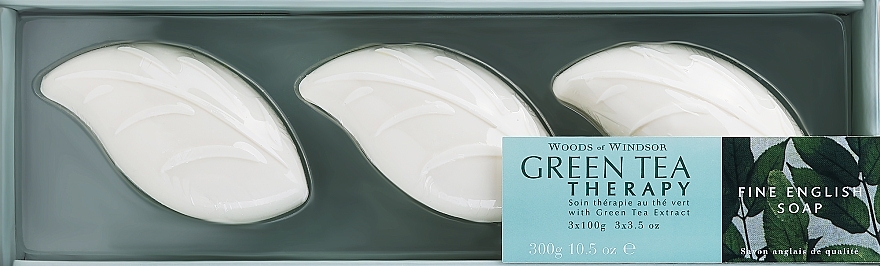 Набор мыла - Woods of Windsor Green Tea Therapy (3x100g) — фото N1