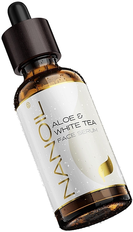 Сироватка для обличчя, з білим чаєм, для всіх типів шкіри - Nanoil Aloe & White Tea Face Serum — фото N3