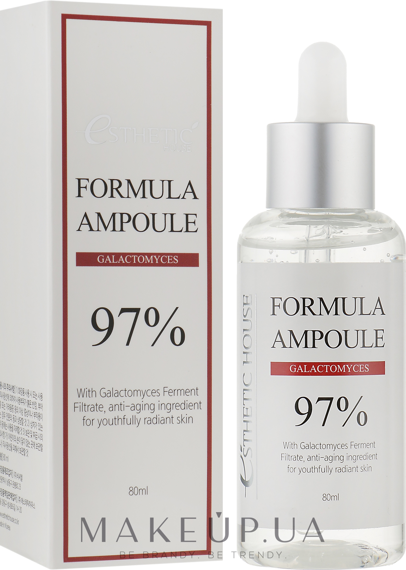 Сироватка для обличчя з ферментованими дріжджовими грибами - Esthetic House Formula Ampoule Galactomyces — фото 80ml