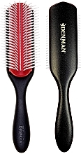 Парфумерія, косметика Щітка для волосся D5, чорна з рожевим - Denman D5 Large Classic Styling Hair Brush 9 Row