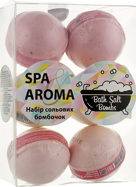 Набор детских солевых бомбочек № 2, 6 шт - Bioton Cosmetics Spa & Aroma (bath/fizzer/6x75g) — фото N1