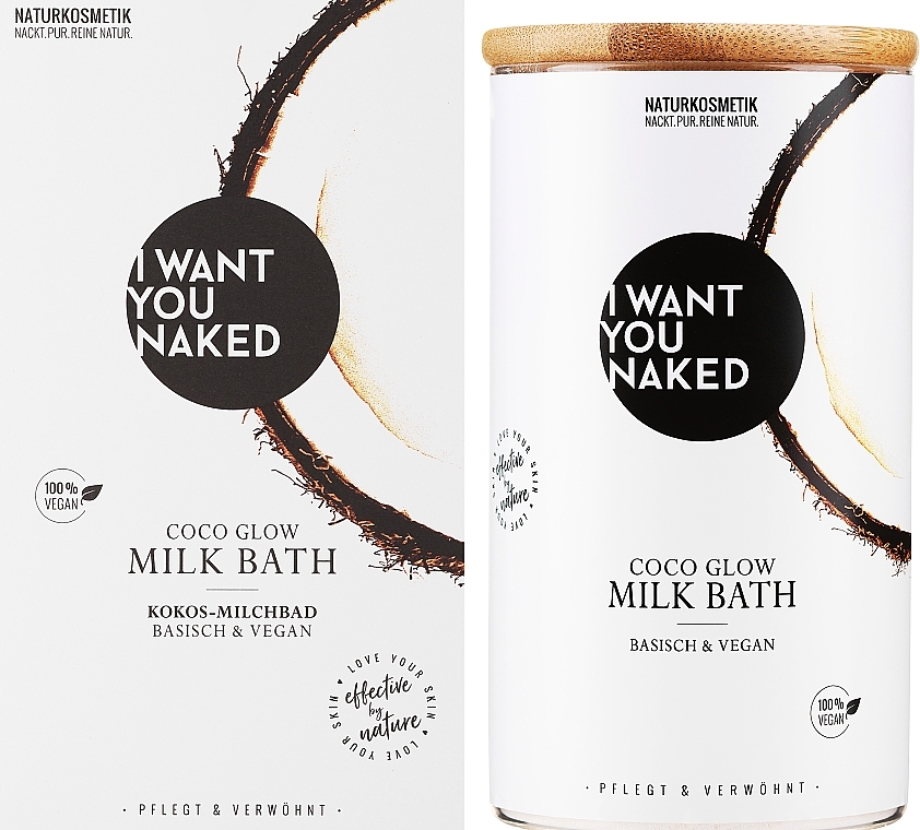 Молочна ванна "Coconut Milk & Vitamin E" - I Want You Naked Coco Glow Milk Bath — фото N2