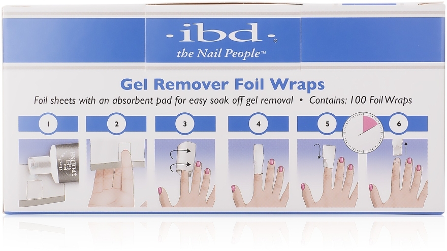 Замотка для удаления гель лака - IBD Just Gel Remover Foil Wraps — фото N2