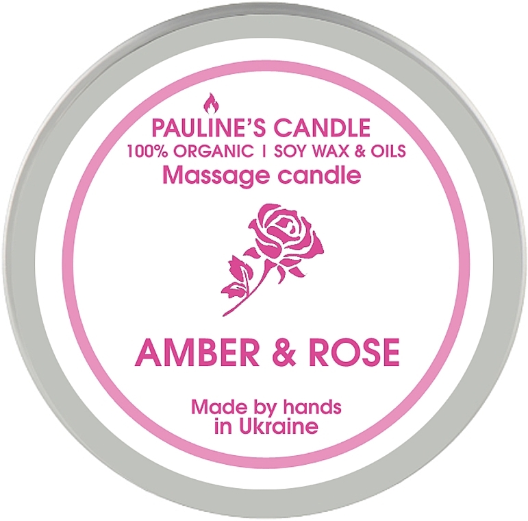 Масажна свічка "Амбра і троянда" - Pauline's Candle Amber & Rose Manicure & Massage Candle — фото N1