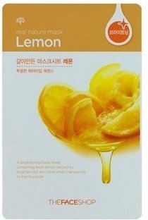 Щоденна маска-серветка для обличчя з лимоном - The Face Shop Real Nature Mask Lemon