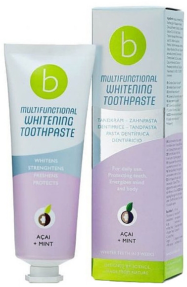 Багатофункціональна відбілювальна зубна паста "М'ята і ягоди асаї" - Beconfident Multifunctional Whitening Toothpaste Acai Mint — фото N1