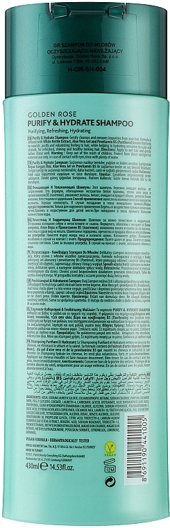 Шампунь для нормального й жирного волосся - Golden Rose Purify & Hydrate Shampoo — фото N2