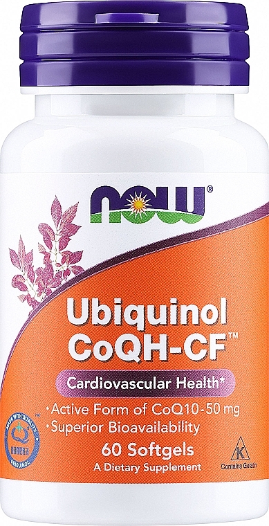 Капсулы "Убихинол" - Now Foods Ubiquinol CoQH-CF Softgels — фото N1